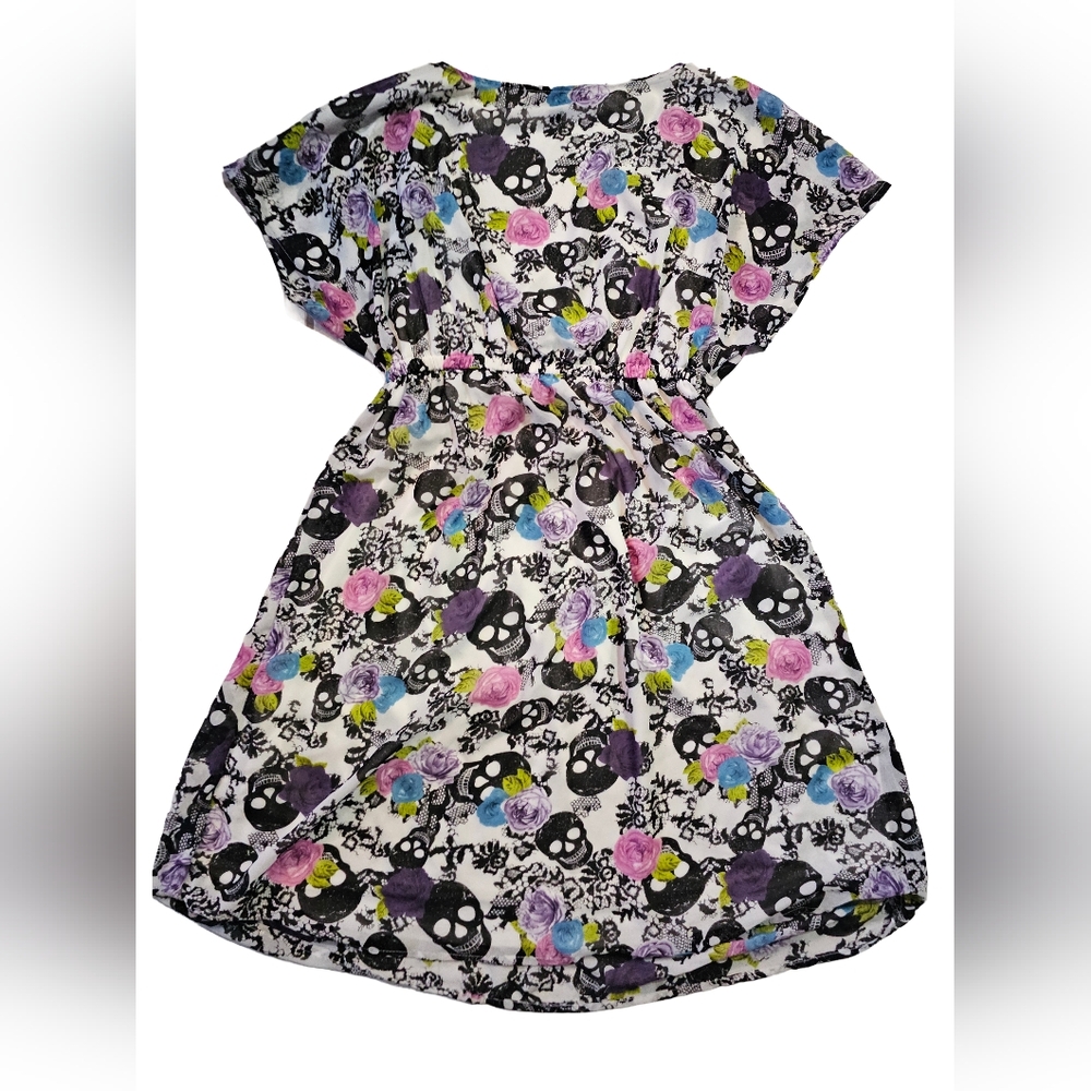 Torrid Multicolor Skull Print Mini Dress - Picture 6 of 11
